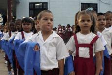 Niños en Cuba, educados para el totalitarismo. (AFP)