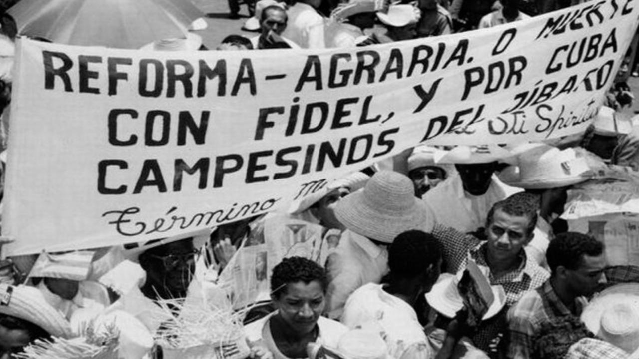 Manifestación popular a favor de la Ley de Reforma Agraria (RADIO HABANA CUBA/ TWITTER)